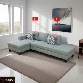 Pickup Only--Pale Green Calico 2-Piece Couch Living Room Sofa Set (Option: 2PCS  C.L)