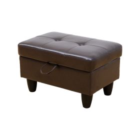 Pickup Only--Brown Faux Leather 3-Piece Living Room Sofa Set (Option: F09723.O)