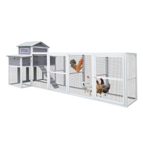 Wooden Chicken Coop (Option: Gray)