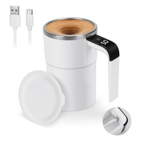 Self Stirring Mug, Auto Magnetic Coffee Mug (Option: White)