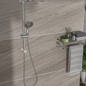 Shower Set  10inch Overhead Shower And Hand Shower, Round Shower Set, Dual Shower Heads, Chrome (Option: Chrome)