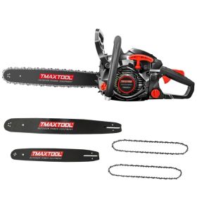 TMAXTOOL 62cc Powerful 20 Inch  16 Inch Gas Chainsaw With 2 Stroke Perfect For Pruning, Limbing, And Sawmill Operations-black (Option: Black)