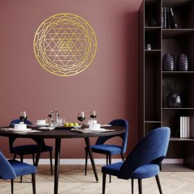 Sacred Geometry Metal Wall Art - Handcrafted Yantra Mandala Decor For Home (Option: Wrought iron decoration)