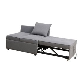 Pickup Only--Deep Grey Sackcloth Living Room Sofabed (Option: P13 6 F)