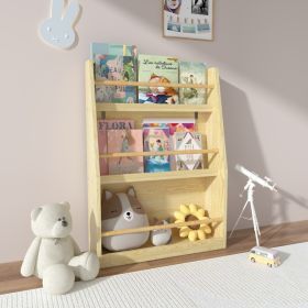 3 Tier Kids Book Shelf,Kids Book Rack, Helps Keep Bedrooms, Playrooms, And Classrooms Organized, Natural (Option: Natural)
