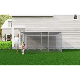 Chicken Coop 13 X 8 X 6.5 FT Chicken Run Pen For Yard . It Can Also Be Used As A Large Bird Cage Or A Cat House And Other Pet Cages. Outdoor Bird (Option: Silver)