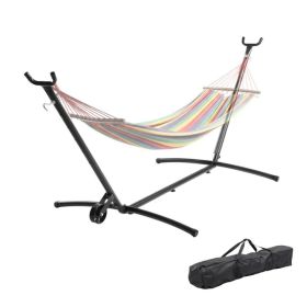 9ft Steel Hammock Stand With Built-in Wheel, Portable Hammock Stand For Outside, Heavy-Duty Hammock Stand Only For Yard Or Indoor With Carrying C (Option: defaulttitle)