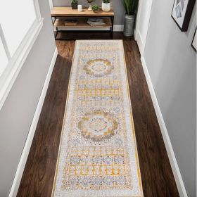 PAYAS C Ollection 2X8 Cream Ivory  Medallion Runner Rug (Option: Cream)