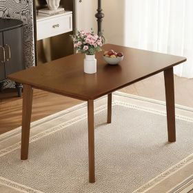 Rustic Farmhouse Dining Table - Solid Wood Frame, Minimalist Modern Dining Table For Kitchen, Dining Room, Living Room, Walnut (Option: Walnut)