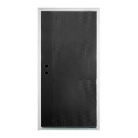 36 X 80 Antique Black Finished Fiberglass Entry Door Right Hand Inswing Fiberglass Door With White 4-9-16 Vinyl Frame (Option: Black)