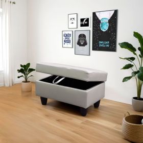 Pickup Only--Silver Green Faux Leather 3-Piece Living Room Sofa Set (Option: F09728.O)