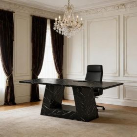 Spacious Office Desk,Computer Desk,Executive Desk (Option: Black)