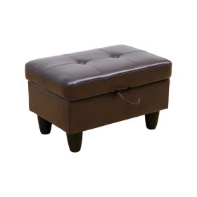 Pickup Only--Brown Faux Leather 3-Piece Living Room Sofa Set (Option: F09723 O)