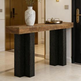 Narrow Sofa Table,Console Table,Storage Entryway Table (Option: Black Brown)