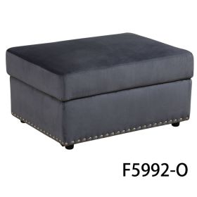 Pickup Only---Dark Grey Microfiber 8-Piece Living Room Sofa Set (Option: F5992  O)