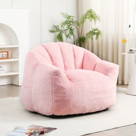 Bean Bag Chair, Bean Bag Sofa Chair With Armrests Stuffed High-Density Foam, Lazy Sofa Comfy Chairs BeanBag Chair For Adults In Living Room,Bedro (Option: Pink)