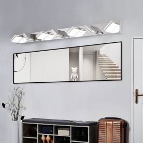 Modern Chrome LED Vanity Light, 7-Lights Wall Sconce For Bathroom And Mirror, Sleek Minimalist Design, Energy-Efficient, Easy To Install (Option: Default)