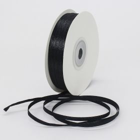 0.3cm Double-sided Ribbon Fashion (Option: Black-0.3cm)