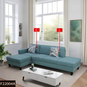 Pickup Only--Lake-Green Calico 2-Piece Couch Living Room Sofa Set (Option: 2PCS  C.L)