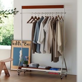 Leon Clothes Hanger Antique American Clothes And Hat Rack Retro Home Portable Stainless Steel Bedroom Floor Storage Shelf (Option: Amber)