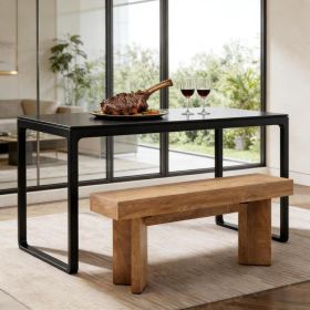 Dining Bench,Nordic Style Kitchen Table Bench,Bedroom Seating (Option: Rustic Brown)