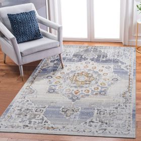 PAYAS  6X9 Cream  Gold  Medallion Area Rug (Option: Cream)