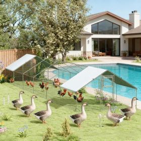 Large Pet House,Chicken Coop,Outdoor Hen House,Duck House (Option: Silver)