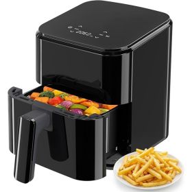 3.17 QT Digital Air Fryer, A Small Air Fryer With A PP Touch Panel, With A Maximum Temperature Of 400 Degrees Fahrenheit. (Option: Black)