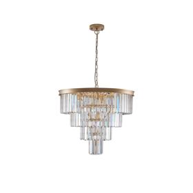 24  Contemporary Crystal Modern Chandeliers Crystal Ceiling Chandelier 4 Tier Golden Chandelier Lighting For Dining Room Living Room Bedroom  Bul (Option: Default)