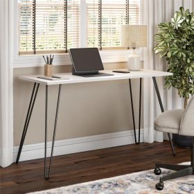 Writing Desk With Black Hairpin Metal Leg (Option: White Oak)