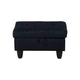 Pickup Only--Midnight Blue Microfiber 3-Piece Living Room Sofa Set (Option: F09813 xO)