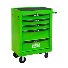 Rolling Metal Tool Chest With 5 Drawers, 20 5-Drawer Tool Chest Cabinet With Ball Bearing Drawer Slides, Steel Tool Storage Box Organizer -GREEN (Option: Green)