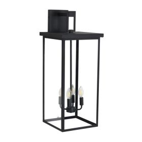 30in   H 1pcs 4-Light Black Outdoor Wall Light, Weatherproof Wall Sconces For Porch, Garden, Patio  No Bulbs (Option: Default)