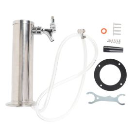 Single Tap Stainless Steel Draft Beer Tower 3 Inch Column Draft Beer Tower Dispenser Kit For Parties Pubs Restaurants (Option: Default)