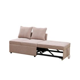 Pickup Only--Pink Sackcloth Living Room Sofabed (Option: P137 F)
