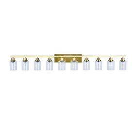10 Light Gold Vanity Lights For Mirror, 52inch Modern Gold Bathroom Wall Lighting For Bedroom, Living Room (Option: Default)