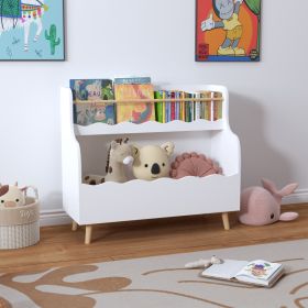 Kids Bookcaes, Children Book Organizer, Toy Storage Cabinet Organizer, White (Option: White)