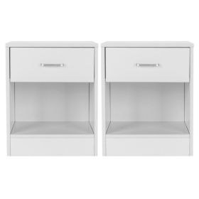 FCH  2-piece Small-sized Bedside Table - White  DC (Option: Default)
