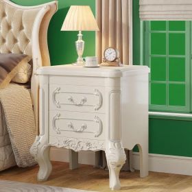 Nightstand,Side Cabinet,,bedroom Cabinet (Option: White)