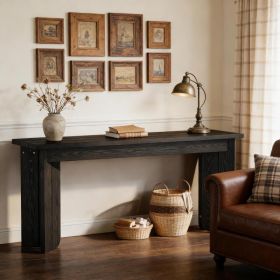 Wooden Hallway Table,Console Table,Sofa Table Only Table (Option: Black)