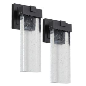 Outdoor Waterproof Transparent LED Crystal Wall Lamp Supports Multiple Types Of Light Bulbs 12W Per Lamp 2 Pack (Option: Default)