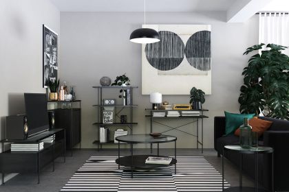 Vance Computer Desk (Option: Black)