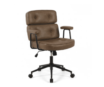 Ergonomic Home Office Desks And Chairs, Computer Chairs With Lumbar Support, Adjustable Height And Rotating Wheels (Option: Brown)
