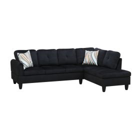 Only Self Pickup--Black Flannel Living Room Sofa Set (Option: F09710B   2PCS  S.C)