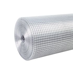 Wire Mesh Fence Roll 60inx50ft, 1-2inchx1-2inch 19GA Galvanized Steel Poultry Netting, Vinyl Coating Metal Wire Hardware Cloth Fence For Garden Y (Option: Silver)
