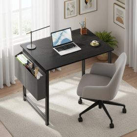 Small Office Desk For A Small Space, With Storage Bags And Hooks On The Computer Desk (Option: Black63in)