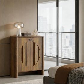 Storage Cabinet,Storage Organizer,Shoe Cabinet (Option: Brown)