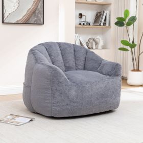 Bean Bag Chair, Bean Bag Sofa Chair With Armrests Stuffed High-Density Foam, Lazy Sofa Comfy Chairs BeanBag Chair For Adults In Living Room,Bedro (Option: Gray)