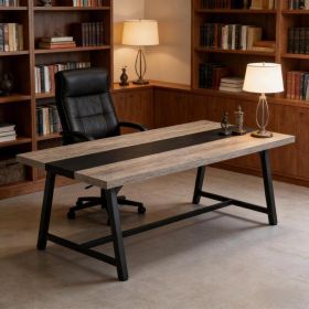 Executive Desk,Meeting Table,Dining Table,Home Office Table (Option: Black Gray)