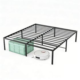 Sturdy And Durable Metal Base Frame, Noiseless Sturdy Steel Crossbars, Under-bed Storage Space, No Need For Box Springs (Option: Full)